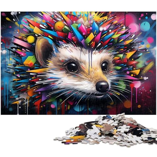 Buntes Husky-Puzzle, 1000 Teile, für Erwachsene, Holzpuzzle, DIY-Dekoration, Gehirn-Herausforderung, für Erwachsene, Familie, 50 x 75 cm / 19,68 x 29,52 Zoll Buntes Husky-Puzzle, 1000 Teile, für Erwachsene, Holzpuzzle, DIY-Dekoration, Gehirn-Herausforderung, für Erwachsene, Familie, 50 x 75 cm / 19,68 x 29,52 Zoll von JIANGENNF