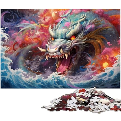 Buntes Japanisches Drachenpuzzle, 1000 Teile, für Erwachsene, schwierige Puzzles für Erwachsene, Spaß bei Aktivitäten zu Hause, Geburtstagsgeschenk, Reisegeschenk, 26 x 38 cm / 10,23 x 14,96 Zoll Buntes Japanisches Drachenpuzzle, 1000 Teile, für Erwachsene, schwierige Puzzles für Erwachsene, Spaß bei Aktivitäten zu Hause, Geburtstagsgeschenk, Reisegeschenk, 26 x 38 cm / 10,23 x 14,96 Zoll von JIANGENNF