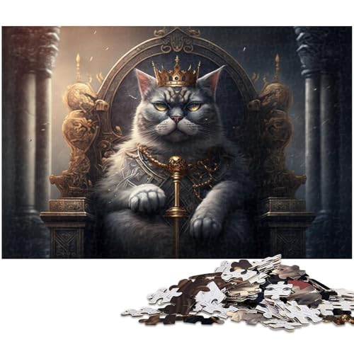 Buntes Katzen-Puzzle, 1000 Teile, Holzpuzzle, kreatives Familienspiel und Heimdekoration, Teenager, 50 x 75 cm / 19,68 x 29,52 Zoll Buntes Katzen-Puzzle, 1000 Teile, Holzpuzzle, kreatives Familienspiel und Heimdekoration, Teenager, 50 x 75 cm / 19,68 x 29,52 Zoll von JIANGENNF