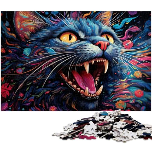 Buntes Katzen-Puzzle mit 1000 Teilen für Erwachsene, Puzzle perfekt für Teenager und Sammler, ideale Heimdekoration und Reisegeschenk, 26 x 38 cm / 10,23 x 14,96 Zoll Buntes Katzen-Puzzle mit 1000 Teilen für Erwachsene, Puzzle perfekt für Teenager und Sammler, ideale Heimdekoration und Reisegeschenk, 26 x 38 cm / 10,23 x 14,96 Zoll von JIANGENNF