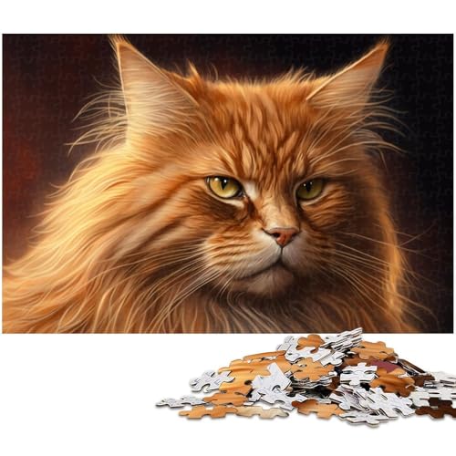 Buntes Katzen-Puzzle mit 1000 Teilen für Erwachsene, ideal für Familienspaß, Entspannung, 50 x 75 cm / 19,68 x 29,52 Zoll von JIANGENNF