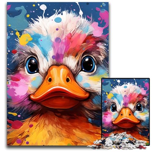 Buntes Kunst-Enten-Puzzle, 1000 Teile, anspruchsvolle Puzzles, interaktives Familienspiel, Denksportaufgabe, Lernspielzeug, 50x75cm/19,68x29,52 Zoll Buntes Kunst-Enten-Puzzle, 1000 Teile, anspruchsvolle Puzzles, interaktives Familienspiel, Denksportaufgabe, Lernspielzeug, 50x75cm/19,68x29,52 Zoll von JIANGENNF