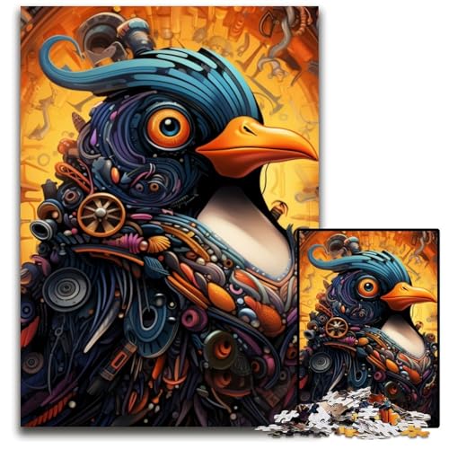 Buntes Kunst-Pinguin-Puzzle mit 1000 Teilen, anspruchsvolle Rätsel, interaktives Familienspiel, Denksportaufgabe, Lernspielzeug, 26x38cm/10,23x14,96 Zoll Buntes Kunst-Pinguin-Puzzle mit 1000 Teilen, anspruchsvolle Rätsel, interaktives Familienspiel, Denksportaufgabe, Lernspielzeug, 26x38cm/10,23x14,96 Zoll von JIANGENNF