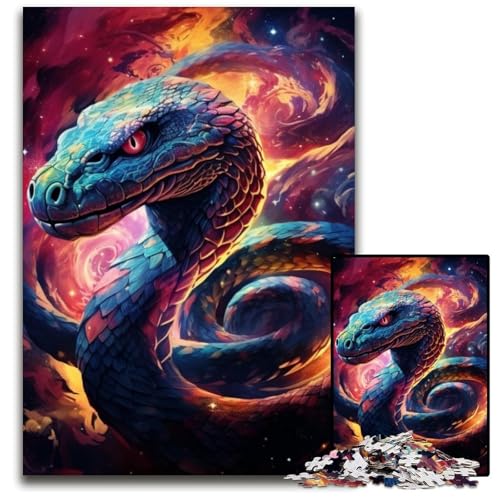Buntes Kunst-Schlangen-Puzzle mit 1000 Teilen, anspruchsvolle Rätsel, interaktives Familienspiel, Denksportaufgabe, Lernspielzeug, 26x38cm/10,23x14,96 Zoll Buntes Kunst-Schlangen-Puzzle mit 1000 Teilen, anspruchsvolle Rätsel, interaktives Familienspiel, Denksportaufgabe, Lernspielzeug, 26x38cm/10,23x14,96 Zoll von JIANGENNF