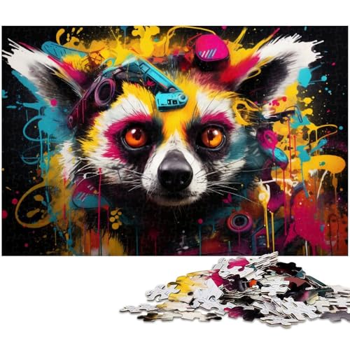 Buntes Lemur-Puzzle mit 1000 Teilen für Erwachsene. Ideal für Familienspaß, Entspannung, 50 x 75 cm / 19,68 x 29,52 Zoll Buntes Lemur-Puzzle mit 1000 Teilen für Erwachsene. Ideal für Familienspaß, Entspannung, 50 x 75 cm / 19,68 x 29,52 Zoll von JIANGENNF