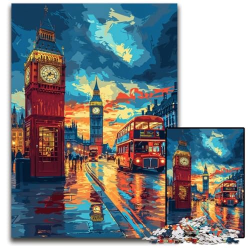 Buntes Londoner Big Ben-Puzzle für Erwachsene, 1000 Teile, Holzpuzzle, interaktives Familienspiel, Denksportaufgabe, Lernspielzeug, 50x75cm/19,68x29,52 Zoll Buntes Londoner Big Ben-Puzzle für Erwachsene, 1000 Teile, Holzpuzzle, interaktives Familienspiel, Denksportaufgabe, Lernspielzeug, 50x75cm/19,68x29,52 Zoll von JIANGENNF