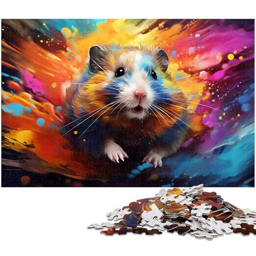 Buntes Meerschweinchen-Puzzle, 1000 Teile, Holzpuzzle, Denksportaufgabe, Teenager und Heimdekoration, 50 x 75 cm / 19,68 x 29,52 Zoll Buntes Meerschweinchen-Puzzle, 1000 Teile, Holzpuzzle, Denksportaufgabe, Teenager und Heimdekoration, 50 x 75 cm / 19,68 x 29,52 Zoll von JIANGENNF