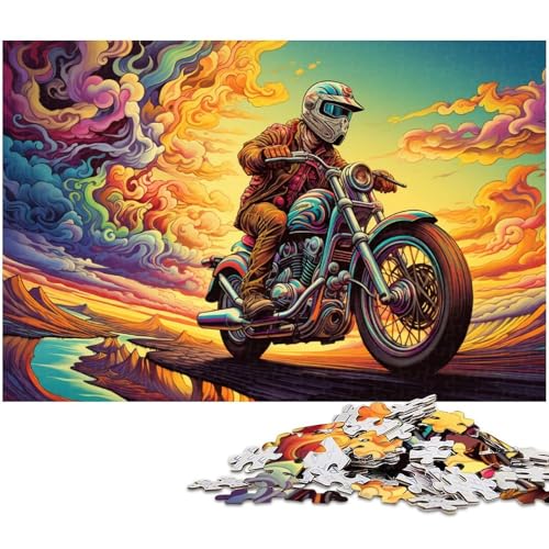 Buntes Motorrad-Puzzle mit 1000 Teilen, Holzpuzzle, entspannende Unterhaltung, Heimdekoration, 50 x 75 cm / 19,68 x 29,52 Zoll Buntes Motorrad-Puzzle mit 1000 Teilen, Holzpuzzle, entspannende Unterhaltung, Heimdekoration, 50 x 75 cm / 19,68 x 29,52 Zoll von JIANGENNF