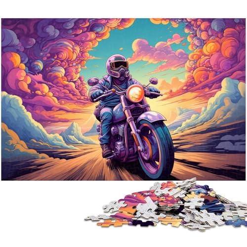 Buntes Motorrad-Puzzle mit 1000 Teilen, Holzpuzzle, kreatives Familienspiel und Heimdekoration, Teenager, 50 x 75 cm / 19,68 x 29,52 Zoll Buntes Motorrad-Puzzle mit 1000 Teilen, Holzpuzzle, kreatives Familienspiel und Heimdekoration, Teenager, 50 x 75 cm / 19,68 x 29,52 Zoll von JIANGENNF