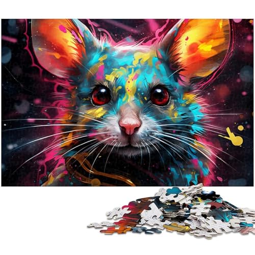 Buntes Ozelot-Puzzle, 1000 Teile, Holzpuzzle für Erwachsene, ideal für Teenager und Sammler, Reisegeschenk, Familienaktivität, 50 x 75 cm / 19,68 x 29,52 Zoll Buntes Ozelot-Puzzle, 1000 Teile, Holzpuzzle für Erwachsene, ideal für Teenager und Sammler, Reisegeschenk, Familienaktivität, 50 x 75 cm / 19,68 x 29,52 Zoll von JIANGENNF
