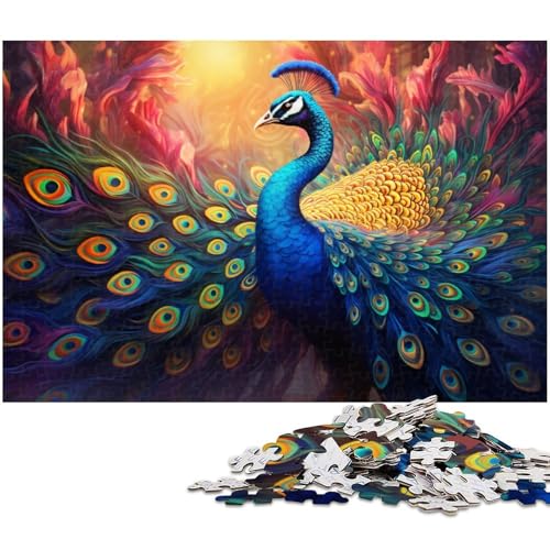 Buntes Pfauen-Puzzle für Erwachsene, 1000 Teile, interaktives Familienspiel, Heimdekoration zum Selbermachen, Denksport-Geschenk, 50 x 75 cm / 19,68 x 29,52 Zoll Buntes Pfauen-Puzzle für Erwachsene, 1000 Teile, interaktives Familienspiel, Heimdekoration zum Selbermachen, Denksport-Geschenk, 50 x 75 cm / 19,68 x 29,52 Zoll von JIANGENNF