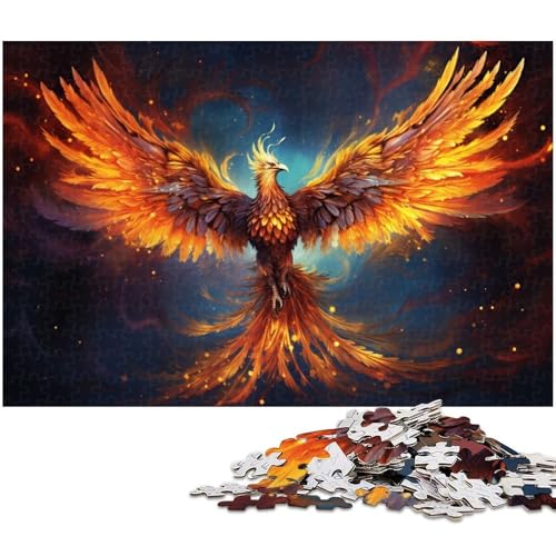 Buntes Phönix-Puzzle, 1000 Teile, Holzpuzzle, DIY-Dekoration, Gehirn-Herausforderung, für Erwachsene, Familie, 50 x 75 cm / 19,68 x 29,52 Zoll Buntes Phönix-Puzzle, 1000 Teile, Holzpuzzle, DIY-Dekoration, Gehirn-Herausforderung, für Erwachsene, Familie, 50 x 75 cm / 19,68 x 29,52 Zoll von JIANGENNF