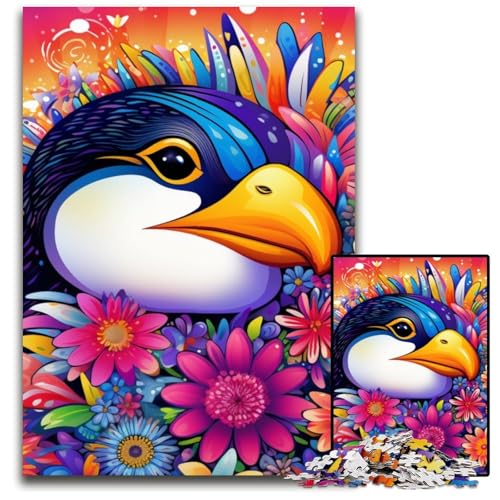 Buntes Pinguin-Puzzle für Erwachsene, 1000 Teile, Holzpuzzle, interaktives Familienspiel, Denksportaufgabe, Lernspielzeug, 50x75cm/19,68x29,52 Zoll Buntes Pinguin-Puzzle für Erwachsene, 1000 Teile, Holzpuzzle, interaktives Familienspiel, Denksportaufgabe, Lernspielzeug, 50x75cm/19,68x29,52 Zoll von JIANGENNF