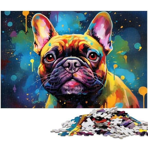 Buntes Puzzle für Erwachsene mit französischer Bulldogge,1000 Teile,anspruchsvolle Puzzles,Spaß für die ganze Familie,Gehirn-Herausforderung, Teenager,26x38cm Buntes Puzzle für Erwachsene mit französischer Bulldogge,1000 Teile,anspruchsvolle Puzzles,Spaß für die ganze Familie,Gehirn-Herausforderung, Teenager,26x38cm von JIANGENNF