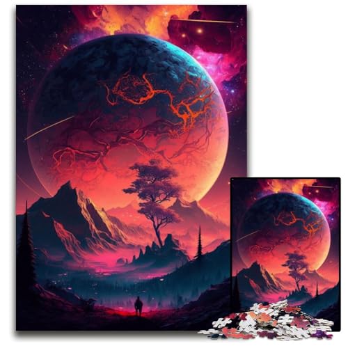 Buntes Puzzle mit Planetenbergen, 1000 Teile, für Erwachsene, Puzzle, Eltern, Partner, Freunde – ab 14 Jahren, 26x38cm/10,23x14,96 Zoll Buntes Puzzle mit Planetenbergen, 1000 Teile, für Erwachsene, Puzzle, Eltern, Partner, Freunde – ab 14 Jahren, 26x38cm/10,23x14,96 Zoll von JIANGENNF