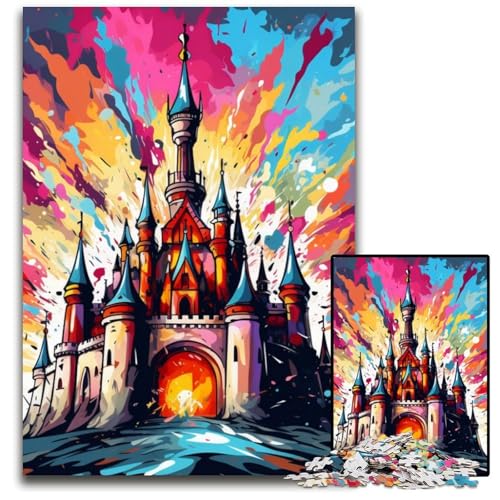 Buntes Schloss-Puzzle mit 1000 Teilen, anspruchsvolle Rätsel, interaktives Familienspiel, Denksportaufgabe, Lernspielzeug, 26x38cm/10,23x14,96 Zoll Buntes Schloss-Puzzle mit 1000 Teilen, anspruchsvolle Rätsel, interaktives Familienspiel, Denksportaufgabe, Lernspielzeug, 26x38cm/10,23x14,96 Zoll von JIANGENNF