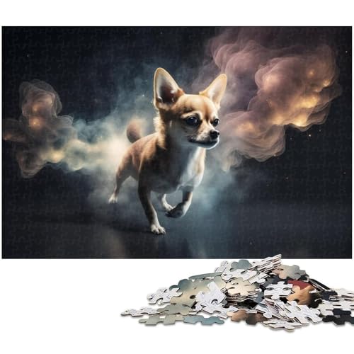 Chihuahua-Puzzle, 1000 Teile, Holzpuzzle, Denksportaufgabe, Teenager und Heimdekoration, 50 x 75 cm / 19,68 x 29,52 Zoll Chihuahua-Puzzle, 1000 Teile, Holzpuzzle, Denksportaufgabe, Teenager und Heimdekoration, 50 x 75 cm / 19,68 x 29,52 Zoll von JIANGENNF