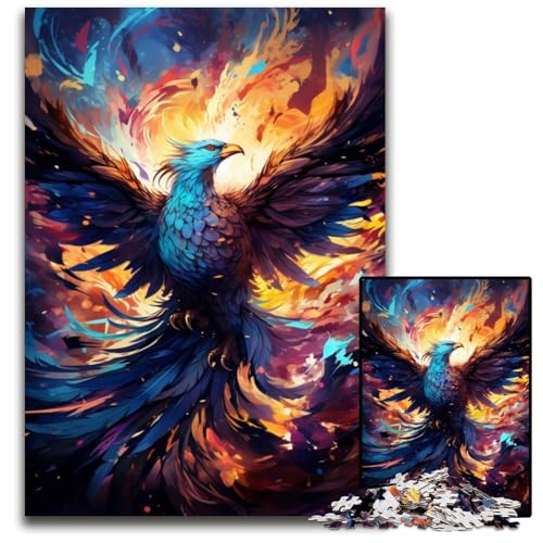 Color Fantasy Phoenix Puzzle für Erwachsene, 1000-teiliges Puzzle für Erwachsene, für Teenager und Familienspaß – DIY-Denkspiel als Geschenk, 26x38cm/10,23x14,96 Zoll von JIANGENNF