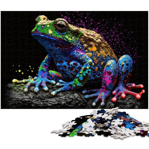 Color Frog 1000-Teile-Puzzle für Erwachsene, Holzpuzzle zum Entspannen und Herausfordern, farbenfrohe Heimdekorationskunst, Freunde, 50 x 75 cm / 19,68 x 29,52 Zoll Color Frog 1000-Teile-Puzzle für Erwachsene, Holzpuzzle zum Entspannen und Herausfordern, farbenfrohe Heimdekorationskunst, Freunde, 50 x 75 cm / 19,68 x 29,52 Zoll von JIANGENNF