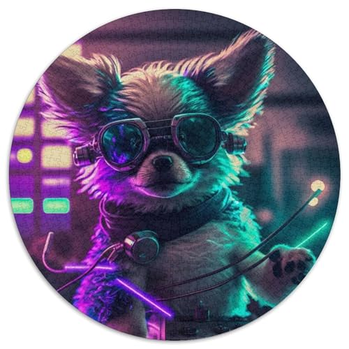 Cooles Puppen-Puzzle mit 1000 Teilen für Erwachsene, rundes 1000-teiliges Puzzle, Gehirn-Herausforderungsgeschenk, pädagogische Aktivität für Teenager (Größe 67,5 x 67,5 cm) von JIANGENNF