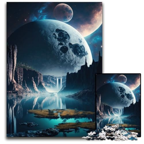 Cosmic Falls 1000-teiliges Puzzle für Erwachsene, anspruchsvolles Denkspiel – entspannendes Spielzeug für Teenager, 26x38cm/10,23x14,96 Zoll von JIANGENNF
