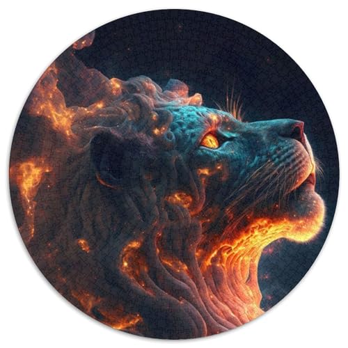 Cosmic Lion Puzzle, 1000 Teile, Kartonpuzzle für Erwachsene, Geburtstagsgeschenkidee, anspruchsvolles Denkspiel (Größe 67,5 x 67,5 cm) von JIANGENNF