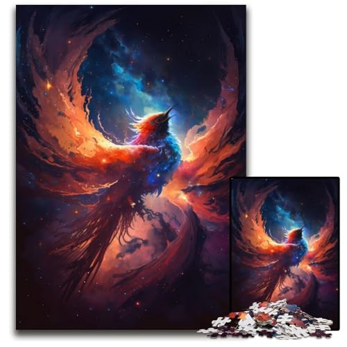 Cosmic Space Phoenix 1000-teiliges Puzzle für Erwachsene, anspruchsvolles Denkspiel, interaktives Familienspiel, geeignet für Kinder ab 14 Jahren, 26x38cm/10,23x14,96 Zoll von JIANGENNF