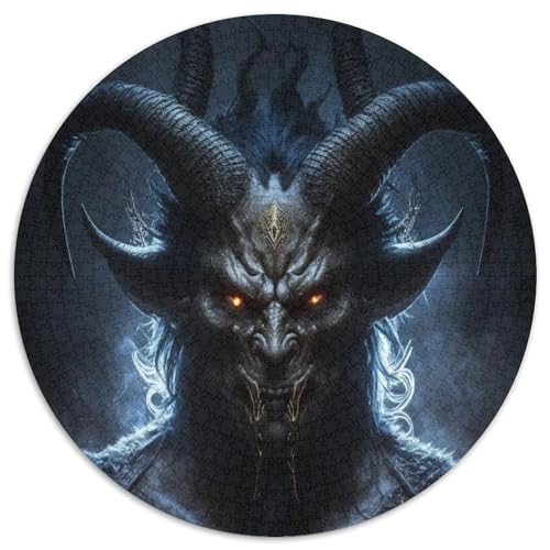 Dark Lord Puzzle 1000 Teile für Erwachsene, 1000-teiliges rundes Puzzle für Erwachsene, Lernspielzeug für Teenager, Heim- und Bürodekoration (Größe 67,5 x 67,5 cm) von JIANGENNF