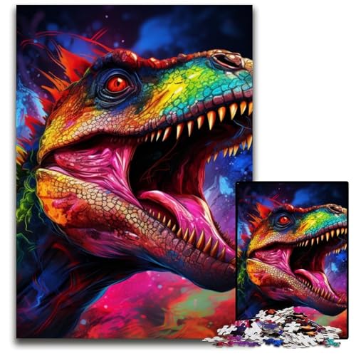 Dinosaurier-Kunst-Puzzle für Erwachsene, 1000 Teile, anspruchsvolle Puzzles, kreatives Familienspiel und Heimdekoration, Teenager, 26x38cm/10,23x14,96 Zoll Dinosaurier-Kunst-Puzzle für Erwachsene, 1000 Teile, anspruchsvolle Puzzles, kreatives Familienspiel und Heimdekoration, Teenager, 26x38cm/10,23x14,96 Zoll von JIANGENNF