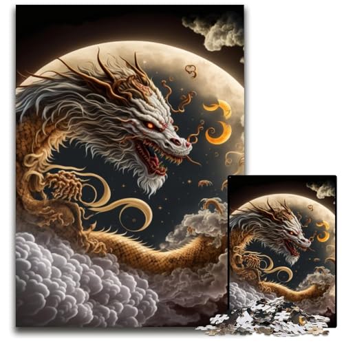Drachen-Puzzle 1000 Teile für Erwachsene, Puzzle, Eltern, Partner, Freunde – ab 14 Jahren, 26x38cm/10,23x14,96 Zoll Drachen-Puzzle 1000 Teile für Erwachsene, Puzzle, Eltern, Partner, Freunde – ab 14 Jahren, 26x38cm/10,23x14,96 Zoll von JIANGENNF