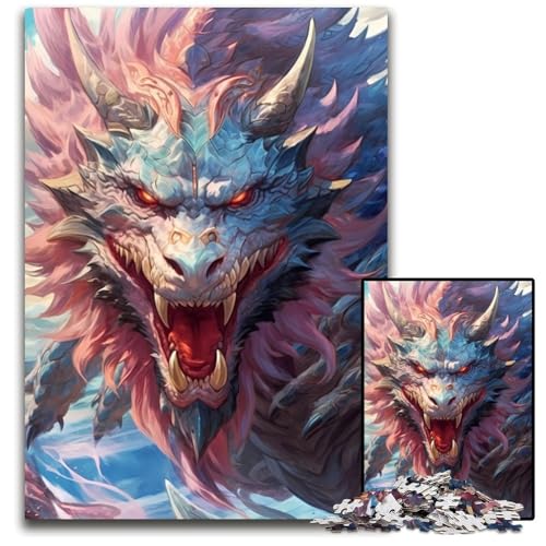 Drachengott-Puzzle 1000 Teile für Erwachsene. Puzzles für Erwachsene Eltern, Partner, Freunde – ab 14 Jahren, 26x38cm/10,23x14,96 Zoll Drachengott-Puzzle 1000 Teile für Erwachsene. Puzzles für Erwachsene Eltern, Partner, Freunde – ab 14 Jahren, 26x38cm/10,23x14,96 Zoll von JIANGENNF