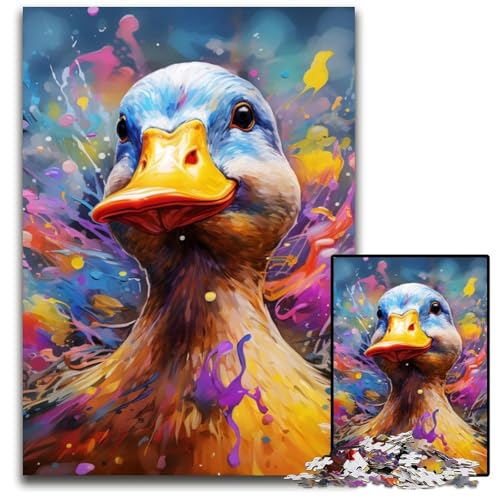 Enten-Puzzle für Erwachsene, 1000 Teile, Papppuzzle, interaktives Familienspiel, Denksportaufgabe, Lernspielzeug, 26x38cm/10,23x14,96 Zoll Enten-Puzzle für Erwachsene, 1000 Teile, Papppuzzle, interaktives Familienspiel, Denksportaufgabe, Lernspielzeug, 26x38cm/10,23x14,96 Zoll von JIANGENNF