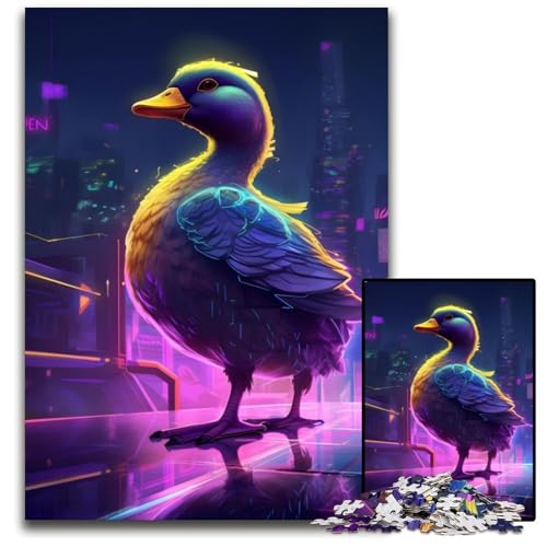 Enten-Puzzle für Erwachsene, 1000-teiliges Puzzle für Erwachsene, interaktives Familienspiel, Denksportaufgabe, Lernspielzeug, 50x75cm/19,68x29,52 Zoll von JIANGENNF