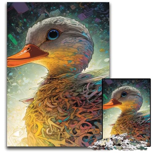 Enten-Puzzles für 1000 Teile, interaktives Familienspiel, Denksportaufgabe, Lernspielzeug, 26x38cm/10,23x14,96 Zoll von JIANGENNF