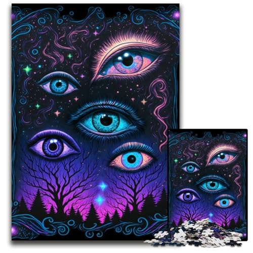 Esoteric Vision Puzzles für Erwachsene, 1000 Papppuzzles, Denkspiel, interaktives Familienspiel, geeignet für Kinder ab 14 Jahren, 26x38cm/10,23x14,96 Zoll von JIANGENNF