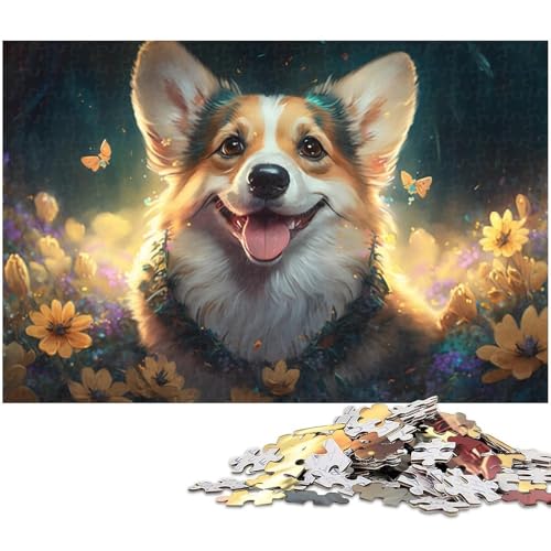 Fantasy Corgi 1000-teiliges Puzzle, Holzpuzzle, entspannende Unterhaltung, Heimdekoration, 50 x 75 cm / 19,68 x 29,52 Zoll Fantasy Corgi 1000-teiliges Puzzle, Holzpuzzle, entspannende Unterhaltung, Heimdekoration, 50 x 75 cm / 19,68 x 29,52 Zoll von JIANGENNF