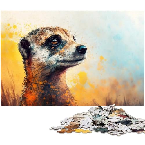 Fantasy-Erdmännchen-Puzzle, 1000 Teile, Holzpuzzle für Erwachsene, Heimdekoration und Urlaubsspaß, 50 x 75 cm / 19,68 x 29,52 Zoll Fantasy-Erdmännchen-Puzzle, 1000 Teile, Holzpuzzle für Erwachsene, Heimdekoration und Urlaubsspaß, 50 x 75 cm / 19,68 x 29,52 Zoll von JIANGENNF