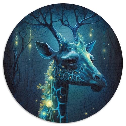 Fantasy-Giraffe-Puzzle, 1000 Teile, Karton-Puzzle für Erwachsene, Geburtstagsgeschenkidee, anspruchsvolles Denkspiel (Größe 67,5 x 67,5 cm) von JIANGENNF