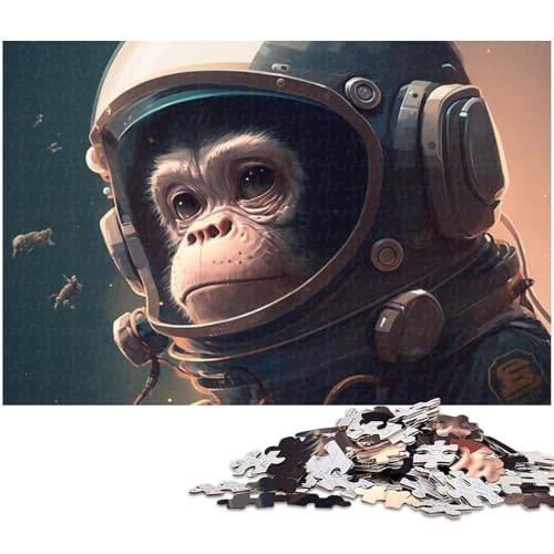 Fantasy Monkey Astronaut Puzzles 1000 Teile für Erwachsene Schwierige Puzzles für Erwachsene Herausforderndes Denkspiel - Entspannendes Spielzeug für Teenager 50 x 75 cm / 19,68 x 29,52 Zoll von JIANGENNF