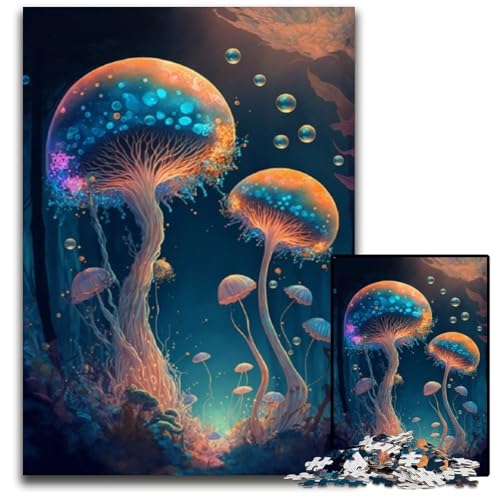 Fantasy-Pilz-Puzzle 1000 Teile für Erwachsene, anspruchsvolle Puzzles, Geburtstagsgeschenkidee, anspruchsvolles Denkspiel, 26x38cm/10,23x14,96 Zoll von JIANGENNF
