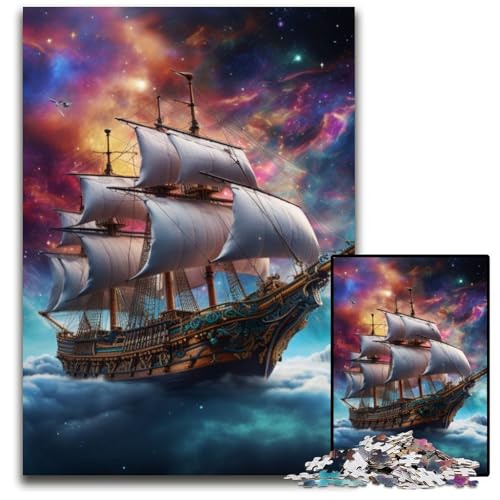 Fantasy-Piratenschiff-Puzzle für Erwachsene, 1000 Teile, Papppuzzle, pädagogische Aktivität zur Verbesserung kognitiver Fähigkeiten, 26x38cm/10,23x14,96 Zoll Fantasy-Piratenschiff-Puzzle für Erwachsene, 1000 Teile, Papppuzzle, pädagogische Aktivität zur Verbesserung kognitiver Fähigkeiten, 26x38cm/10,23x14,96 Zoll von JIANGENNF