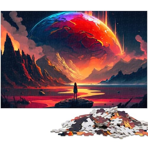 Fantasy Planet 1000-teiliges Puzzle, Holzpuzzle, entspannende Unterhaltung, Heimdekoration, 50 x 75 cm / 19,68 x 29,52 Zoll Fantasy Planet 1000-teiliges Puzzle, Holzpuzzle, entspannende Unterhaltung, Heimdekoration, 50 x 75 cm / 19,68 x 29,52 Zoll von JIANGENNF