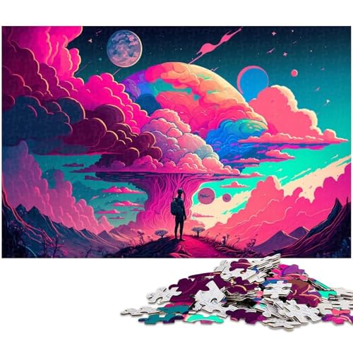 Fantasy Planet 1000-teiliges Puzzle, Holzpuzzle, entspannende Unterhaltung, Heimdekoration, 50 x 75 cm / 19,68 x 29,52 Zoll Fantasy Planet 1000-teiliges Puzzle, Holzpuzzle, entspannende Unterhaltung, Heimdekoration, 50 x 75 cm / 19,68 x 29,52 Zoll von JIANGENNF