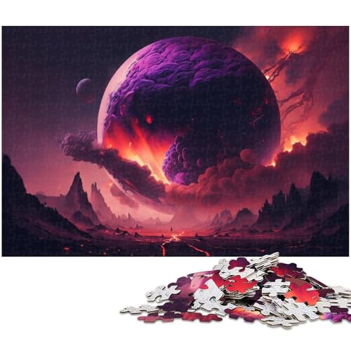 Fantasy Planet Puzzle 1000 Teile Holzpuzzle für Erwachsene Heimdekoration und Urlaubsspaß 50 x 75 cm / 19,68 x 29,52 Zoll Fantasy Planet Puzzle 1000 Teile Holzpuzzle für Erwachsene Heimdekoration und Urlaubsspaß 50 x 75 cm / 19,68 x 29,52 Zoll von JIANGENNF