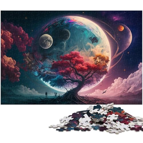 Fantasy Planet Tree 1000-teiliges Puzzle, Holzpuzzle, Denksportaufgabe, Teenager und Heimdekoration, 50 x 75 cm / 19,68 x 29,52 Zoll Fantasy Planet Tree 1000-teiliges Puzzle, Holzpuzzle, Denksportaufgabe, Teenager und Heimdekoration, 50 x 75 cm / 19,68 x 29,52 Zoll von JIANGENNF