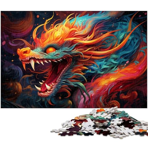 Fantasy-Puzzle mit chinesischem Drachen, 1000 Teile, Puzzle für Erwachsene, Denksportaufgabe, Geschenk, Lernaktivität für Teenager, 50 x 75 cm / 19,68 x 29,52 Zoll Fantasy-Puzzle mit chinesischem Drachen, 1000 Teile, Puzzle für Erwachsene, Denksportaufgabe, Geschenk, Lernaktivität für Teenager, 50 x 75 cm / 19,68 x 29,52 Zoll von JIANGENNF