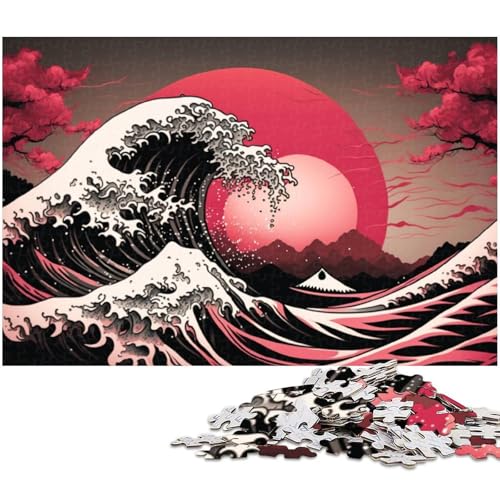 Fantasy-Puzzle mit japanischen Wellen, 1000 Teile, für Erwachsene, anspruchsvolle Puzzles, perfekte Dekoration für Zuhause oder das Büro, 26 x 38 cm / 10,23 x 14,96 Zoll Fantasy-Puzzle mit japanischen Wellen, 1000 Teile, für Erwachsene, anspruchsvolle Puzzles, perfekte Dekoration für Zuhause oder das Büro, 26 x 38 cm / 10,23 x 14,96 Zoll von JIANGENNF