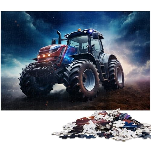 Fantasy-Traktor-Puzzle, 1000 Teile, Holzpuzzle, Denksportaufgabe, Teenager und Heimdekoration, 50 x 75 cm / 19,68 x 29,52 Zoll Fantasy-Traktor-Puzzle, 1000 Teile, Holzpuzzle, Denksportaufgabe, Teenager und Heimdekoration, 50 x 75 cm / 19,68 x 29,52 Zoll von JIANGENNF