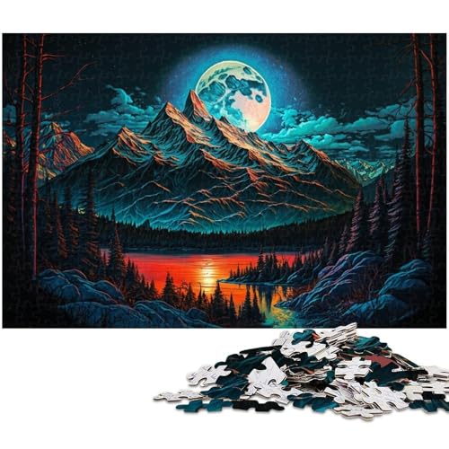 Farbige Landschaft, 1000-teiliges Puzzle, Holzpuzzle, Denksportaufgabe, Teenager und Heimdekoration, 50 x 75 cm / 19,68 x 29,52 Zoll Farbige Landschaft, 1000-teiliges Puzzle, Holzpuzzle, Denksportaufgabe, Teenager und Heimdekoration, 50 x 75 cm / 19,68 x 29,52 Zoll von JIANGENNF