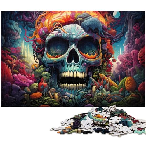 Farbige Totenkopf-Puzzles für 1000-teilige Holzpuzzles, anspruchsvolles DIY-Denkspiel, perfektes Familienspiel oder dekoratives Geschenk, 50 x 75 cm / 19,68 x 29,52 Zoll Farbige Totenkopf-Puzzles für 1000-teilige Holzpuzzles, anspruchsvolles DIY-Denkspiel, perfektes Familienspiel oder dekoratives Geschenk, 50 x 75 cm / 19,68 x 29,52 Zoll von JIANGENNF
